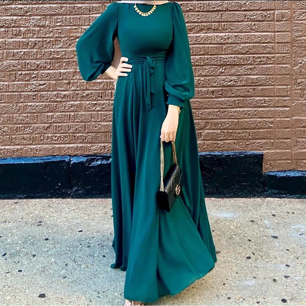 Elegant Green Maxi Dress